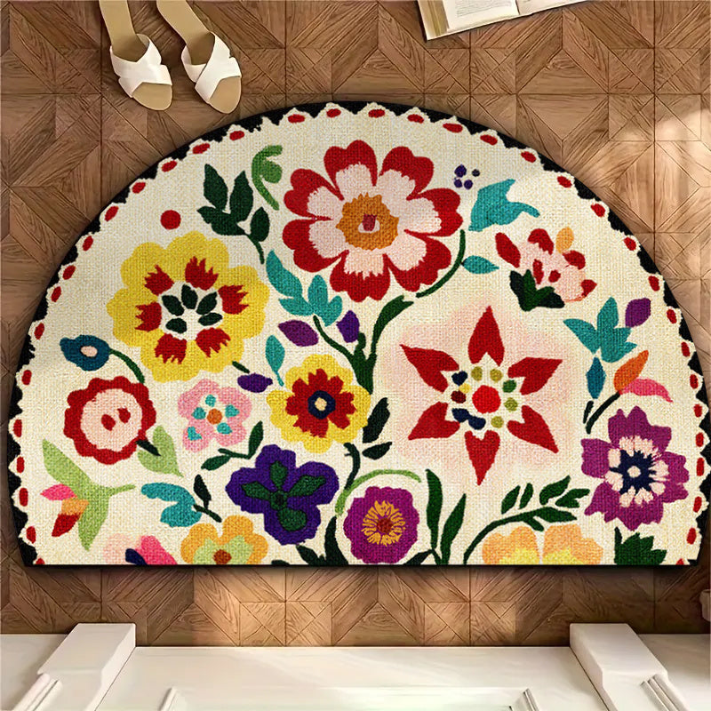 1Pc Extra Large Semi Circular Floor Mat Non Slip