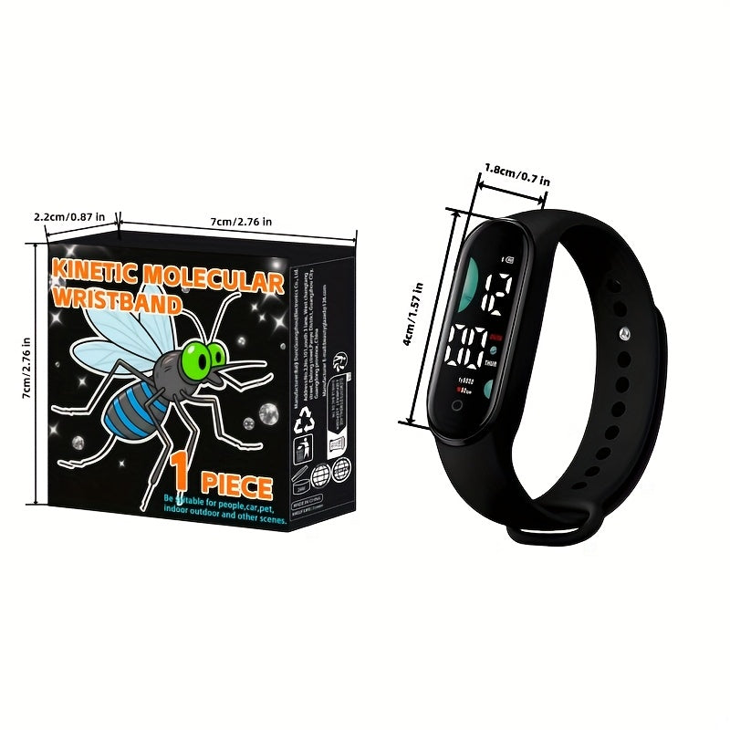 Electronic Mosquito Repelling Wristband  Sports Mosquito Repelling  Physical Mosquito Repelling  Touch Screen  Fashionable and Casual  Suitable for Both Men and Women  1pc
