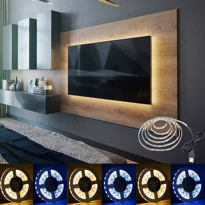 Strips, Colourful RGB with IC 5 V, Dimmable, 2 m, 300 LEDs, Separately Addressable, IP30 for Bedroom, Kitchen, Living Room, Black, PCB