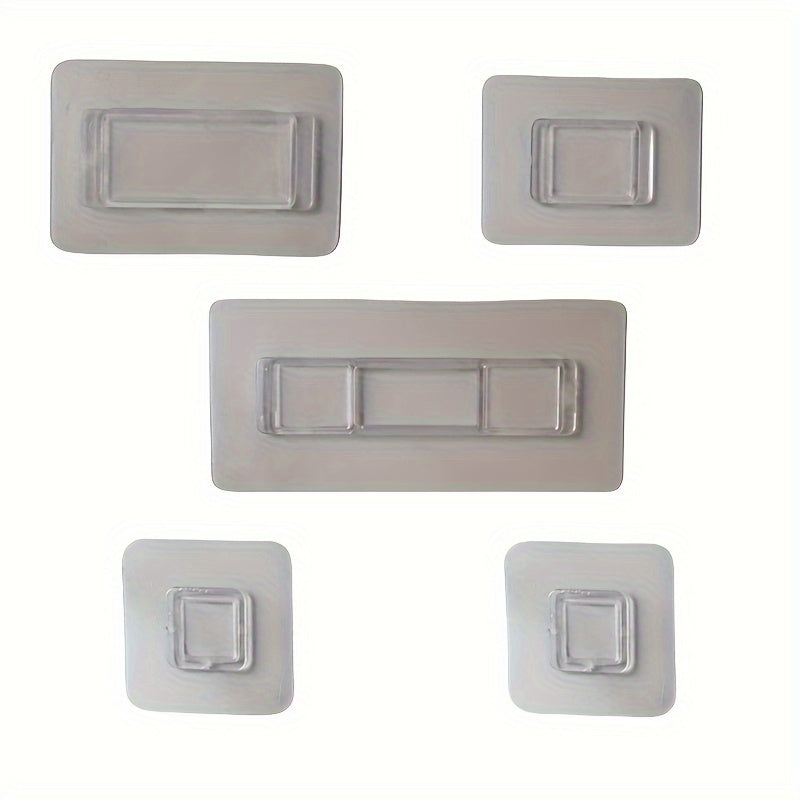 3pcs No Drill Wall Mount Adhesive Hooks for Bathroom Accessories   Perfect for Tissue Boxes  Toilet Brushes  Toothpaste Dispensers & Mop Holders