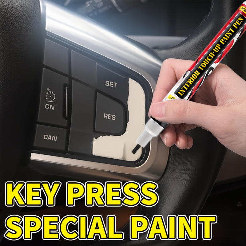 Car Button Paint Repair Pen   Black Plastic Touch Up Marker for Interior  Steering Wheel  Dashboard Scratches & Restoration  Scratch Remover Car Pen  Car Scratch Repair Pen  Car Scratch Remover Pen  Plastic Surface Repair  Touch Up Marker Pen  Plastic Rep