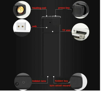 W2 Portable Wireless Wifi Lighter Camera 1080P With Lookcam App