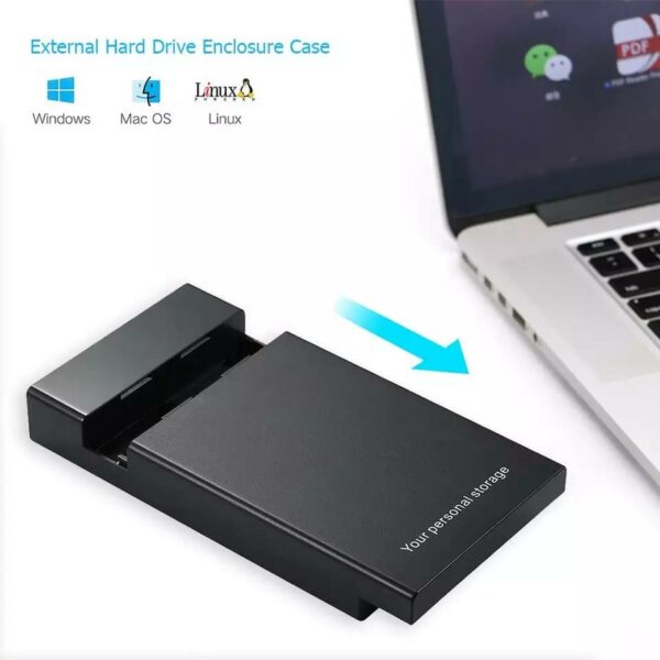 USB 3.0 to 3.5 inch SATA III 5Gbps External Hard Drive High Speed Enclosure Case DC Power Adapter