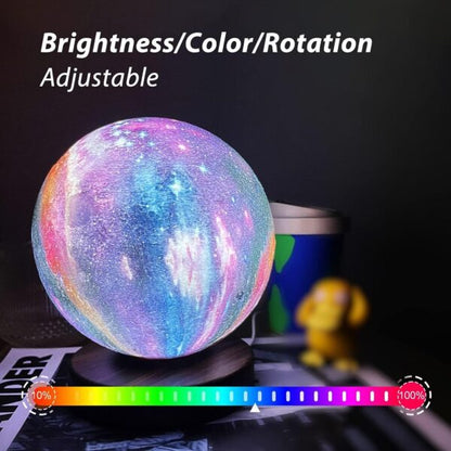 USB Rechargeable Rotating Galaxy Moon Lamp With Remote Control 18cm