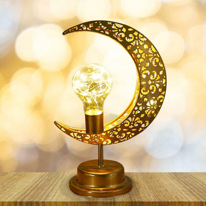 Bulb Battery Operated Moon Shaped LED Light Warm White