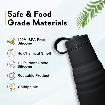 1025 Silicone Folding Water Bottle 500ml