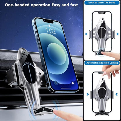 Wolulu AS-50906 Vehicle Wireless Multifunctional Airplane Shape Phone Charger 15W