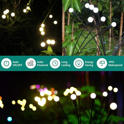 FA-LC38H-6 Solar Powered Starburst Swing Outdoor Warm White Bulb Garden Light