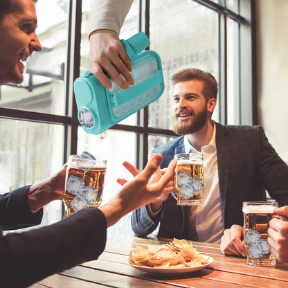 Ice Cube Trays Freezer 2 in 1 Portable Ice Tray Bottle with Lid Holds 17 Ice Cubes