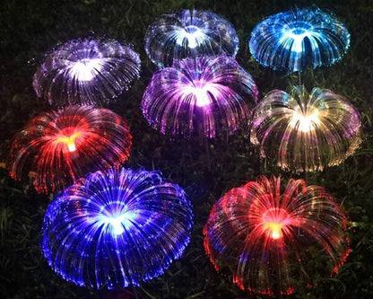 FA-LC30 Solar Powered Multicolor Jellyfish Fiber Starburst Light 2PC