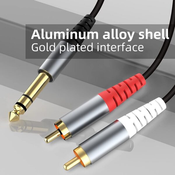 Wolulu AS-51179 6.35m To Dual Lotus Head Cable 1.5m