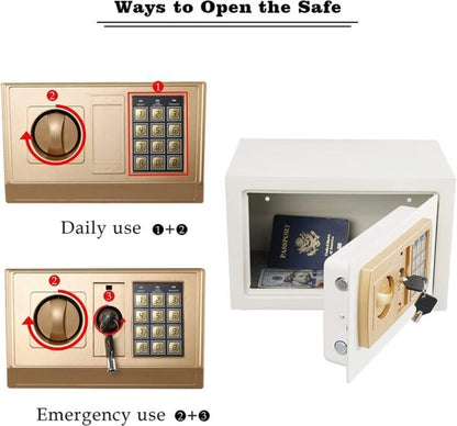 SE-144 Mini Safe with Key & Combination Lock 25E