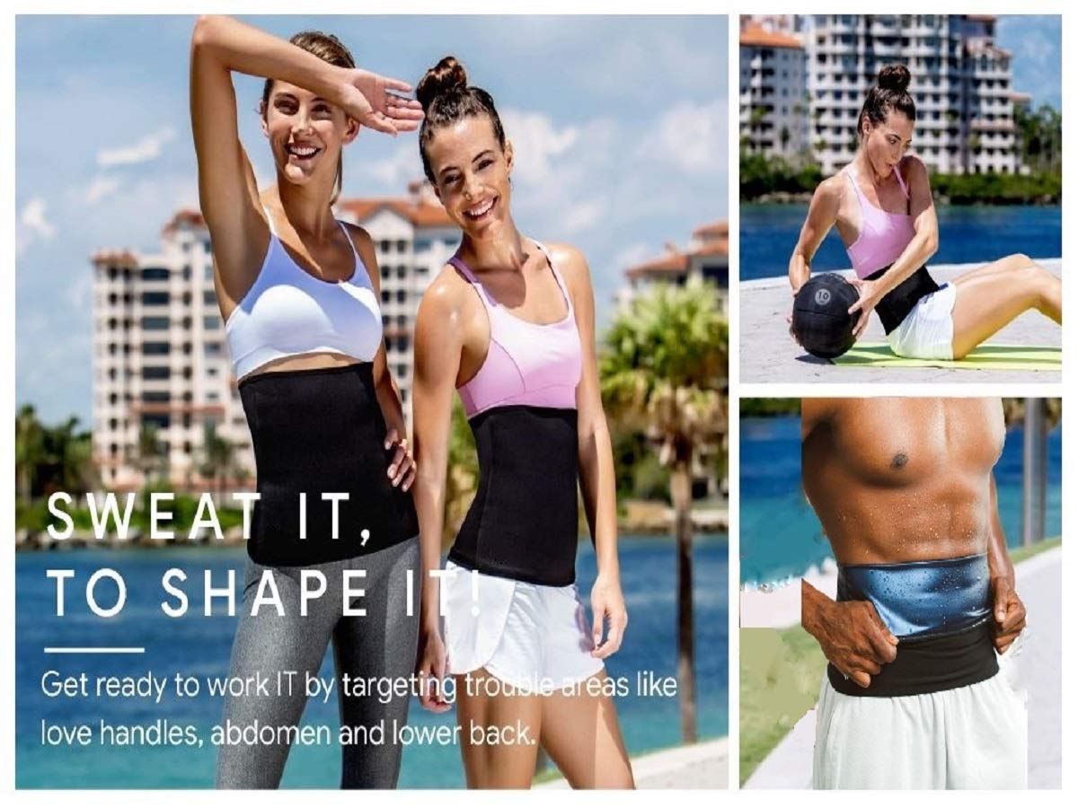 Sweat Slim Belt for Fat Loss, Weight Loss, Jogging, Back Support for Both Men and Women