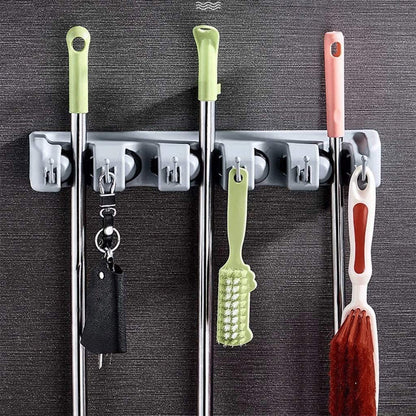 Broom Holder and Garden Tool Organizer Rake or Mop Handles (Color : Gray)