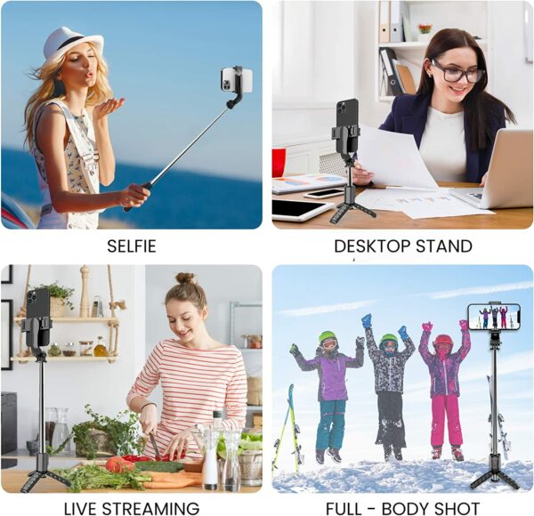 AS-50422 Tripod Expandable And Portable Selfie Stick With Wireless Remote Control