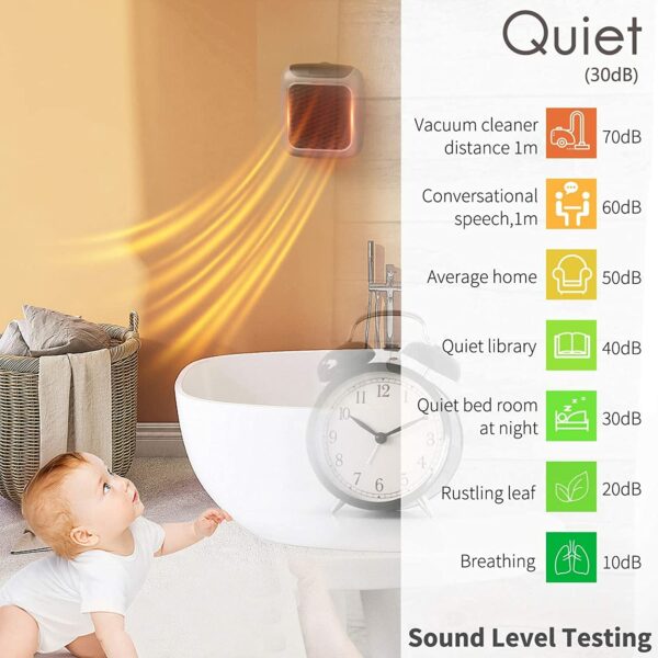 Turbo 800 Handy Space Saving Wall Outlet Heater 800W With Remote Control