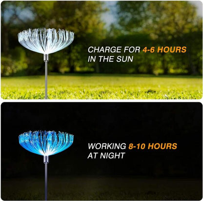 FA-LC50 Solar Powered Dandelion Garden Decor 7 Colour Changing Light 2 Pcs