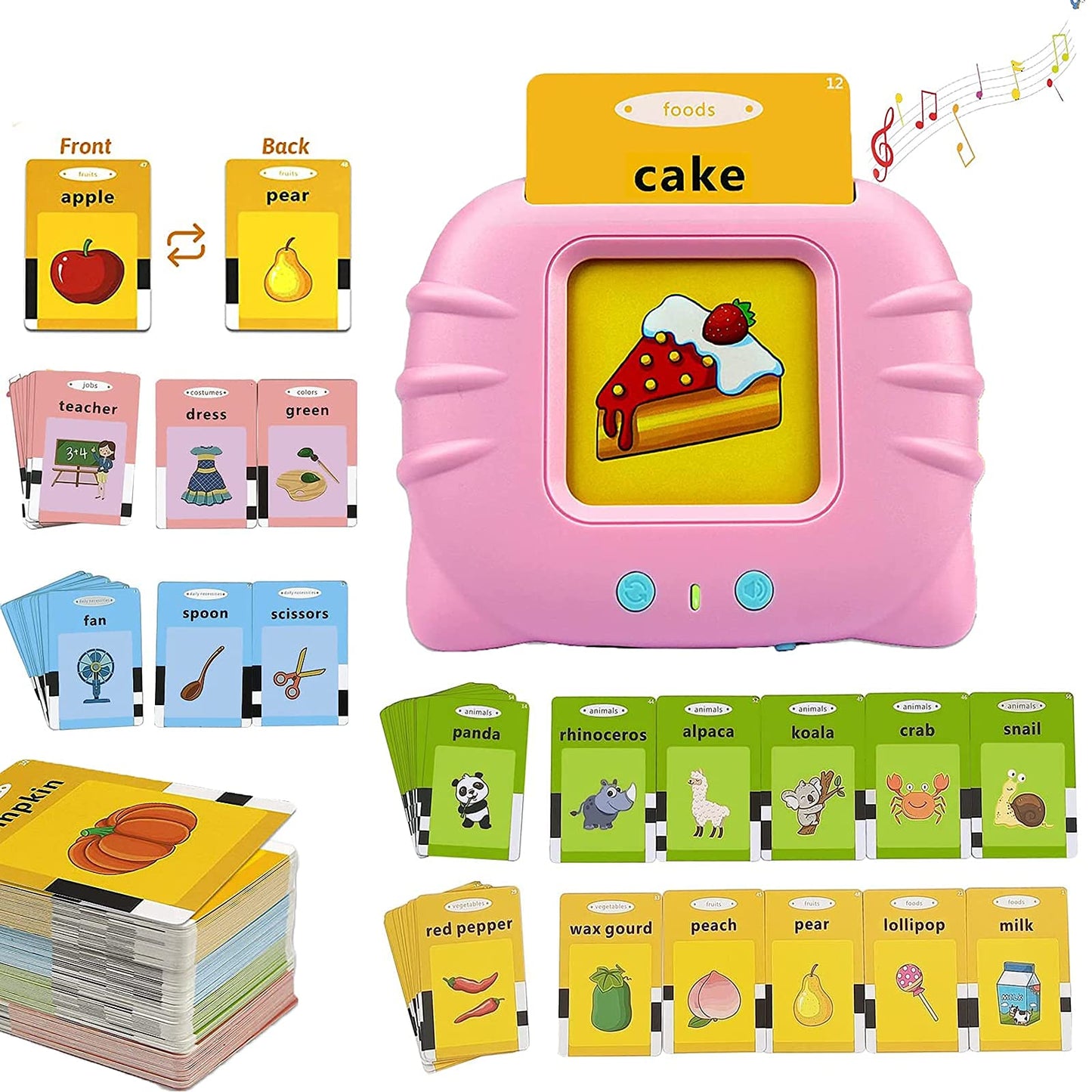 Early Education Card Machine for Children The Best Educational Toy for Young Children Suitable for 1.2.3year Old Children Studying in Daycare, Preschool, Kindergarten/Boys, Girls