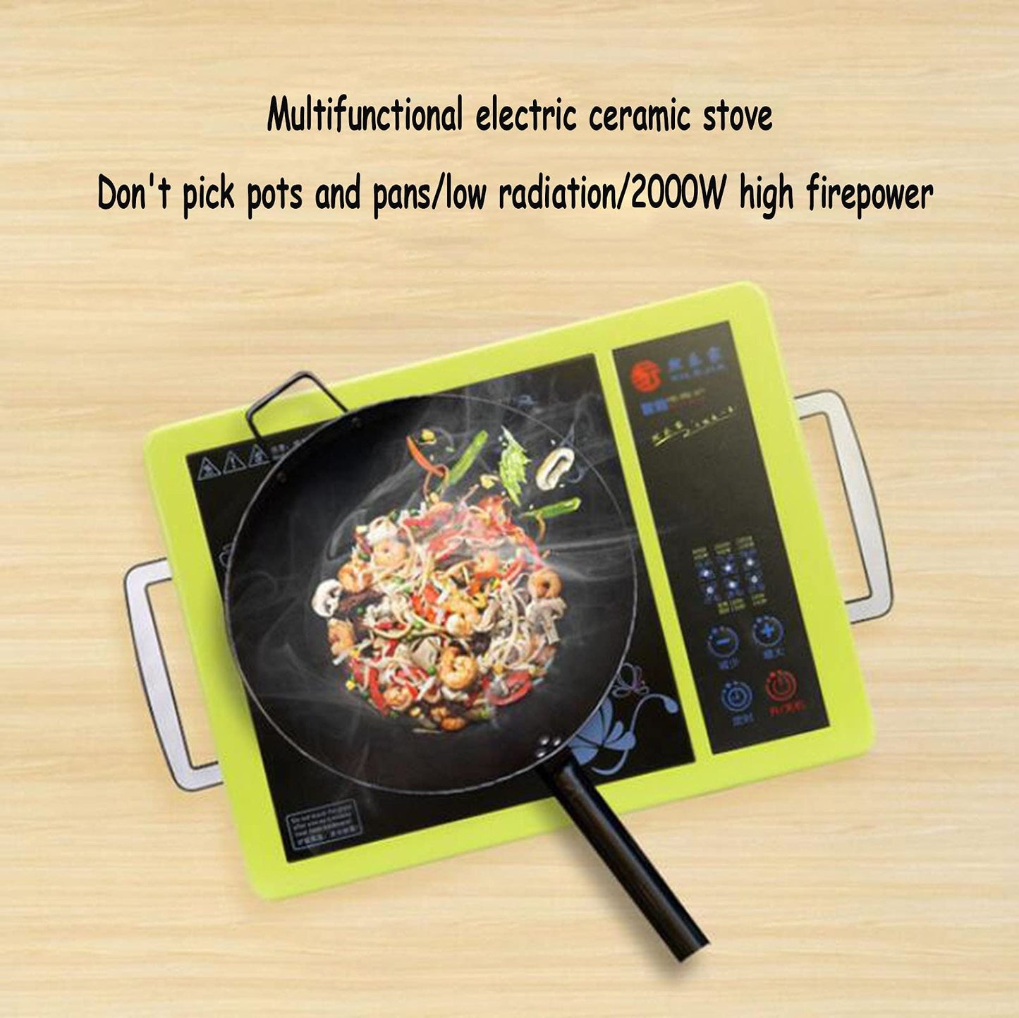 Portable Induction Cooker, hot Pot, Smart Electric Ceramic Stove, Household hot Pot, Light Wave Induction Cooker, Desktop Multi-Function Electric Water Heater, Electric Tea Stove, 5-Speed Push-Button