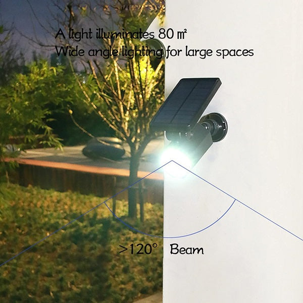 Aerbes AB-TY50 LED Solar Powered Wall Motion Sensor Light Dummy Camera 20W