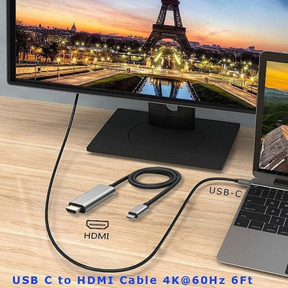 SE-L114 Alloy Head Type C To HDMI Cable 1.8M