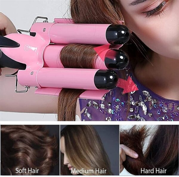 Aorlis AO-50026 Three Barrels Professional Egg Roll Curling Iron
