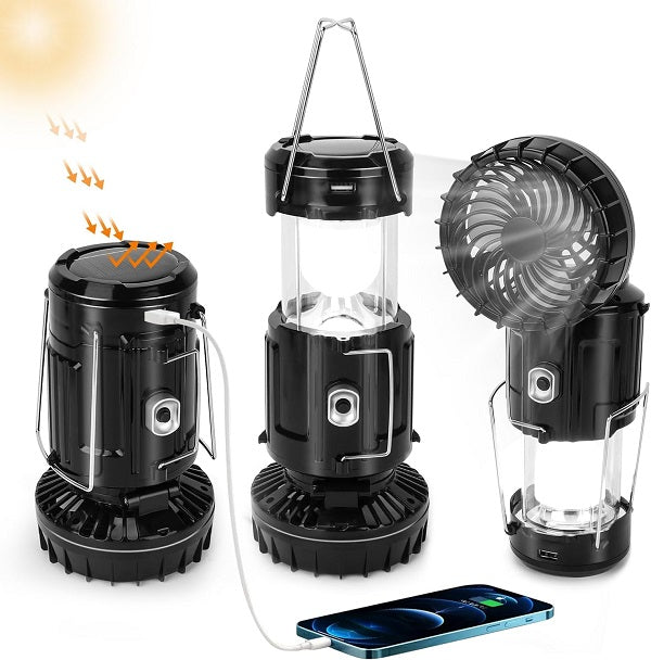 Aerbes AB-TY45 Rechargeable Solar Powered Camping Light With Fan