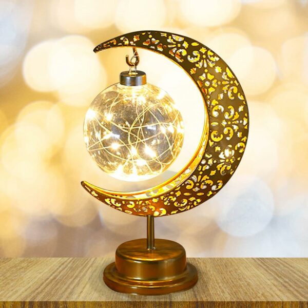 Globe Battery Operated Moon Shaped Light Warm White