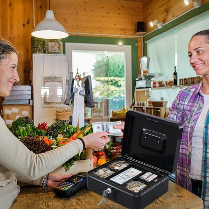 XF0729 Lockable Petty Cash Box 12″