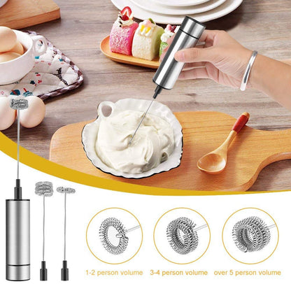 Cozy Milk Frother, Handheld Foam Maker, Portable Drink Mixer Stainless Stee