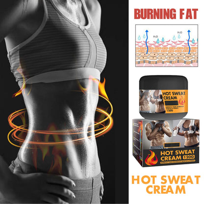 120G Hot Sweat Cream, Abdominal Training Cream, Cellulite Abdominal Fat Burning, Fittes Bodybuilding for Abdominal Tightening and Weight Loss