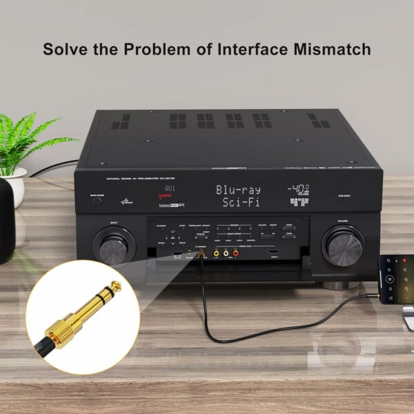 6.5mm Male to 3.5mm Female Audio Adapter Pack Of 100