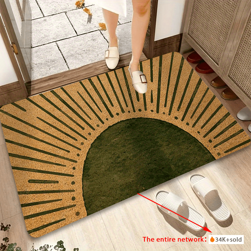 1Pc Bohemian Style Outdoor Mat Retro Sun Doormat Washable