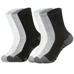 6pcs Men's Crew Socks   Breathable  Comfort Fit for Sports & Casual Wear  Solid Color Polyester