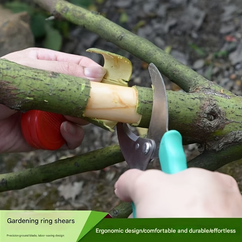 Professional Grade Fruit Tree Grafting Scissors   Heavy Duty Metal Garden Pruning Shears with Ergonomic Handles  Sharp Precision Blades for Horticulture  Gardening & Plant Care (Green & Yellow)  Fruit Tree Grafting Tool  Contemporary Garden Tool  Sharp Cu