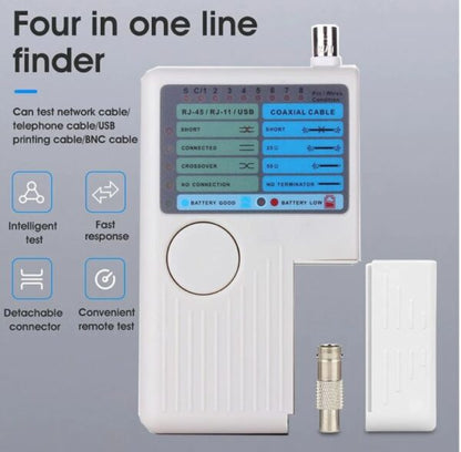 SE-L155 4 In 1 Remote Cable Tester for RJ11/RJ45/USB/BNC Cables