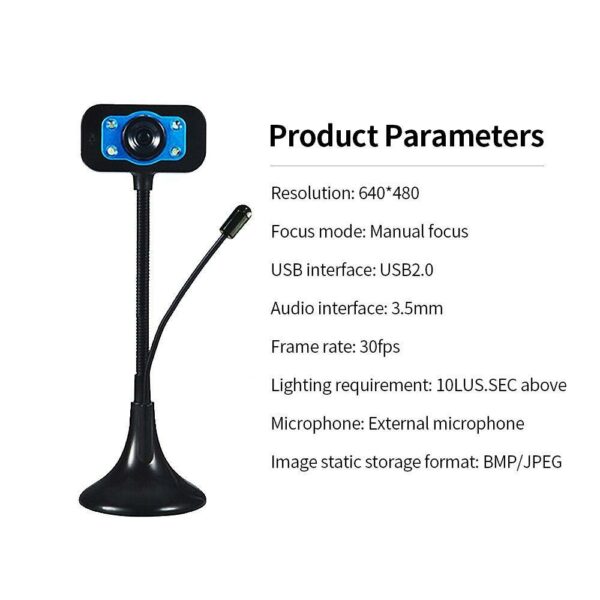 XF0114 Web Camera with Microphone 4 LED