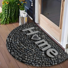 1 Semi Circular Non Slip Welcome Mat Durable