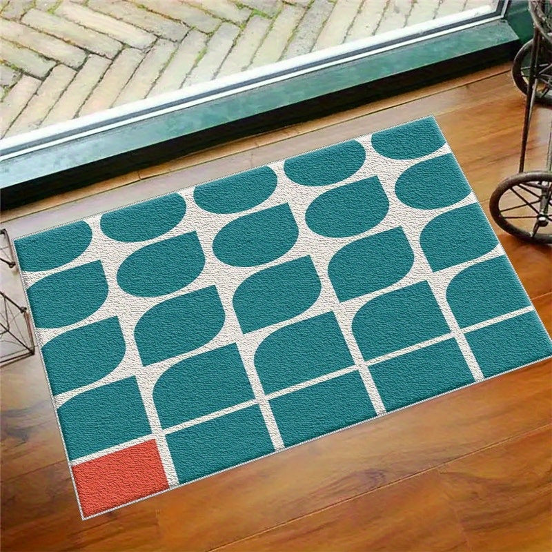 1pc Geometric Pattern Design Durable Front Door Mat  Welcome Mat  Outdoor and Indoor Entryway Mat  Bedside Mat  Bathroom Mat  Small Mat Suitable for Spring  Summer  Autumn and Winter Seasons