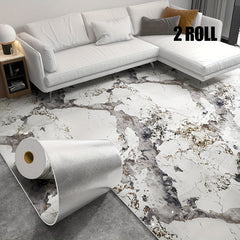 2 Rolls  Thickened Large Roll 3mm  15.67 Inches x 118.11 Inches  European Retro 3D Marble Flooring Stickers  Peel and Stick  Removable and Easy to Maintain  Pvc Wallpaper  Scratch resistant  Multi functional Design Suitable For Bedroom  Living Room