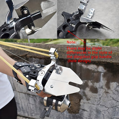 Multi Functional And Durable Outdoor Hunting Slingshot Set with Fishing Accessories Adult Slingshot Fits Snugly On The Hand And Has Good Grip Stability Comes with Fishing Wheel And Rolling Wheel Multi Functional Slingshot Hunting