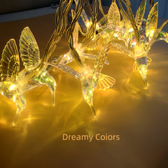1 Hummingbird Plastic Fairy Light String  Powered by 200.0cm/10Led Battery (Excluding Battery)  Christmas  New Year  Room Lighting Decoration  Wedding  Valentine'S Day  Holiday Party Atmosphere Light String. Halloween  Camping Parties  Holiday Gifts