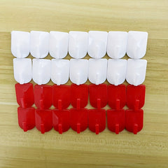 5 Pack/15 Pack/28 Pack Seamless Adhesive Wall Hooks  Fashion Plastic Utility Hook Set  Easy Install  Wall Mount  Reusable  No Trace Sticker for Kitchen  Bathroom  Bedroom  Office  Utility Hooks