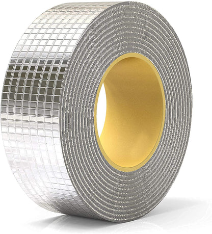 Leakage Repair Waterproof Tape For Pipe Leakage Roof Water Tape Leakage Solution Aluminium Foil Waterproof Adhesive Sealing Butyl Rubber Tape Surface Crack, Pipe Rupture (Silver)