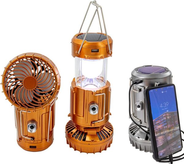 Aerbes AB-TY45 Rechargeable Solar Powered Camping Light With Fan