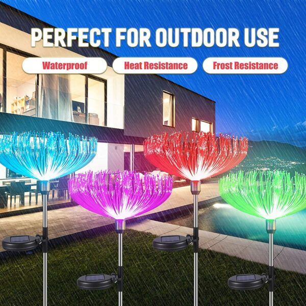FA-LC50 Solar Powered Dandelion Garden Decor 7 Colour Changing Light 2 Pcs