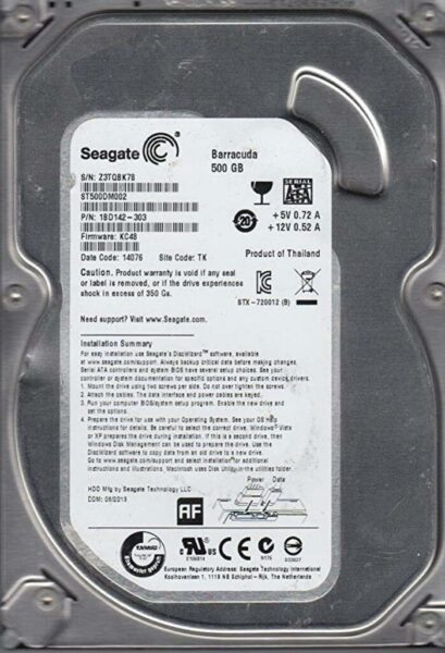 500GB Internal Hard Drive
