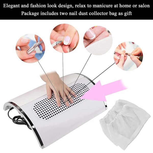 Aorlis AO-50161 Nail Dust Collector With Triple Fans 40W