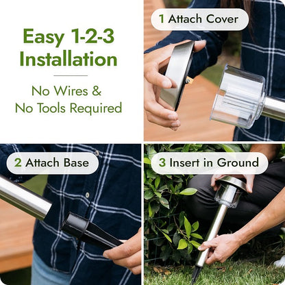 Aerbes AB-TY65 Solar Powered Garden Light White And RGB 30W