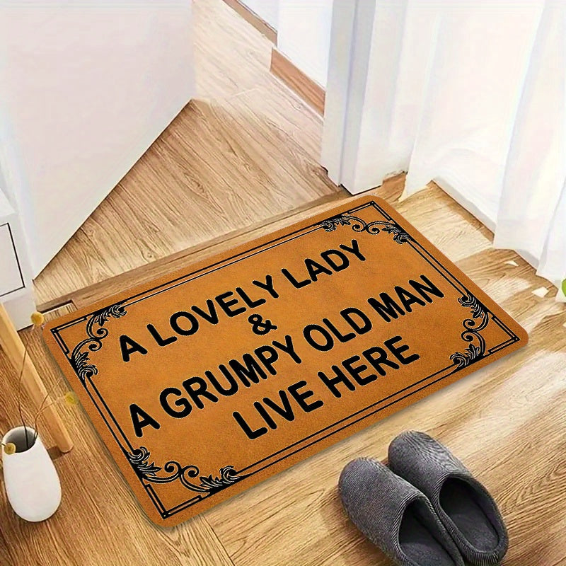 1Pc Funny Door Mat "A Lovely Lady & A